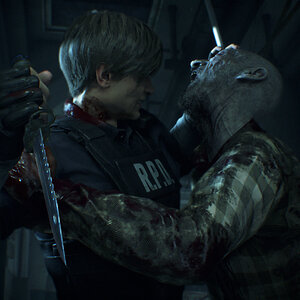 Resident Evil 2 (Remake) - Leon Zombie Attack